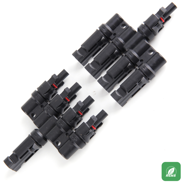 太陽能光伏系統專用串並聯五通連接器1T4